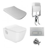 Turkuaz Cerastyle Aqua Rimless Kanalsız Asma Klozet Ve Gömme Rezervuar Tam Set