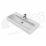 Turkuaz Pinto Etajerli 100 cm Lavabo
