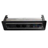 TURN DOKUNMATİK MOTORLU LAZERLİ DATA PRİZ SETİ SİYAH CAM