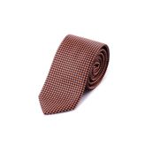 Turuncu Desenli Klasik Micro Kravat | STD