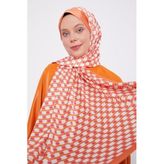 Turuncu Elips Desen Angel Şal
