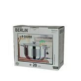 Tutku Berlin Silver 20x10 cm Derin Çelik Tencere