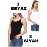Tutku Elit Modal Elastan İp Askılı Atlet, 6'lı Set, Kadın