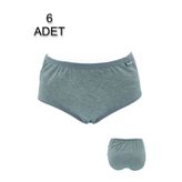 Tutku Kadın Elastan Bato Külot 6'lı, Gri, 4