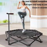 Tutmalı Katlanır Step Trambolin 106 cm Yetişkin -Çocuk Siyah Tek Ebat