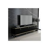 Tv Ünitesi 150 Cm Siyah - Altın