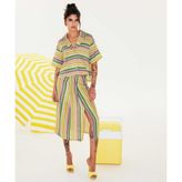 Twist Jakarlı Triko Etek - Sarı - 38