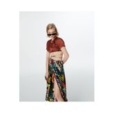 Twist Sırt Dekolteli Crop Bluz