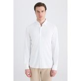Twn Slim Fit Beyaz Örme Gömlek 5EC02IM02259M