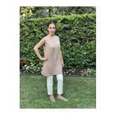 two in sis Bisiklet Yaka Kolsuz Tesettür Içlik Tunik Basic Tunik
