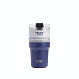 Tyeso TripleTask Termos Vakumlu Paslanmaz Çelik Pipetli 600ML (Mavi)