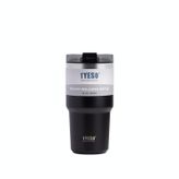 Tyeso TripleTask Termos Vakumlu Paslanmaz Çelik Pipetli 600ML (Siyah)