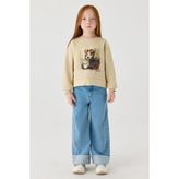Tyess Kız Çocuk Bej Sweatshirt - 8 Yaş