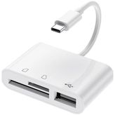 Type-C Sd Micro Sd Card Reader Kart Okuyucu - Beyaz