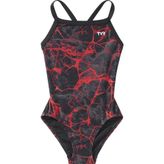 TYR Durafast Elite® DF Kız Çocuk Mayosu - Synapse (Kırmızı)