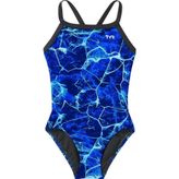 TYR Durafast Elite® DF Kız Çocuk Mayosu - Synapse (Mavi)