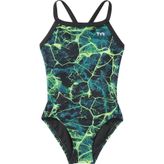TYR Durafast Elite® Diamondfit Kadın Mayo - Synapse - Yeşil - 26 - ST00670-2595