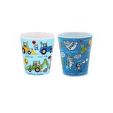 Tyrrell Katz 2'li Melamin Alıştırma Bardağı (Wheels & Space)