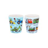 Tyrrell Katz 2'li Melamin Alıştırma Bardağı (Wheels & Train)