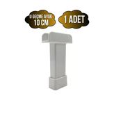 U Geçme Beyaz Plastik Ayarlı Ayak Mobilya Masa Ve Dolap Ayağı(Beyaz)(6Cm - 10Cm) Beyaz 10Cm 10Cm - 1 Adet