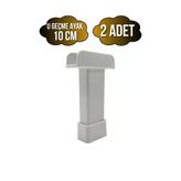U Geçme Beyaz Plastik Ayarlı Ayak Mobilya Masa Ve Dolap Ayağı(Beyaz)(6Cm - 10Cm) Beyaz 10Cm 10Cm - 2 Adet