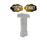 U Geçme Beyaz Plastik Ayarlı Ayak Mobilya Masa Ve Dolap Ayağı(Beyaz)(6Cm - 10Cm) Beyaz 6Cm 6Cm - 2 Adet