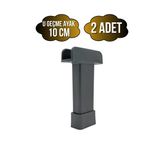 U Geçme Gri Plastik Ayarlı Ayak Mobilya Masa Ve Dolap Ayağı(Gri)(6Cm - 10Cm) Gri 10Cm 10Cm - 2 Adet