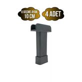 U Geçme Gri Plastik Ayarlı Ayak Mobilya Masa Ve Dolap Ayağı(Gri)(6Cm - 10Cm) Gri 10Cm 10Cm - 4 Adet