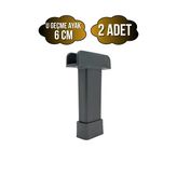 U Geçme Gri Plastik Ayarlı Ayak Mobilya Masa Ve Dolap Ayağı(Gri)(6Cm - 10Cm) Gri 6Cm 6Cm - 2 Adet
