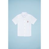 U.S. Polo Assn. 50262967-VR013 Basic Kısa Kollu Beyaz Erkek Çocuk Gömlek