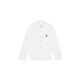 U.S. Polo Assn. 50263107-VR013 Basic Uzun Kollu Beyaz Erkek Çocuk Gömlek