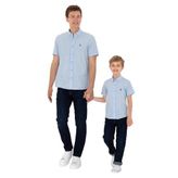 U.S. Polo Assn. 50306567-VR003 Açık Mavi Kısa Kollu Erkek Çocuk Gömlek