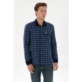 U.S. Polo Assn. 50316574-VR028 İndigo Ekoseli Uzun Kollu Erkek Gömlek