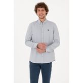 U.S Polo Assn. 50316639-VR024 Gri Uzun Kollu Erkek Gömlek
