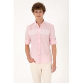 U.S. Polo Assn. Erkek Açık Pembe Uzun Kollu Gömlek 50306362-VR078