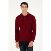 U.S. Polo Assn. Erkek Bordo Basic Sweatshirt 50295169-VR014