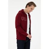 U.S. Polo Assn. Erkek Bordo Örme Hırka