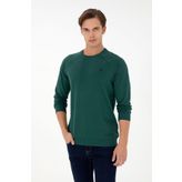 U.S. Polo Assn. Erkek Koyu Yeşil Basic Sweatshirt 50295159-vr079