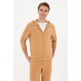 U.S. Polo Assn. Erkek Regular Fit Fermuarlı Kapüşonlu Camel Örme Hırka 50315746-VR015