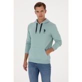 U.S. Polo Assn. Erkek Regular Fit Kapüşonlu Mint Basic Sweatshirt 50307703-VR090