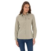 U.S. Polo Assn. Kadın Açık Haki Gömlek Basic 50308043-VR183