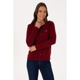 U.S. Polo Assn. Kadın Bordo Basic Triko Hırka 50307719-VR014