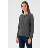 U.S. Polo Assn. Kadın Gri Basic Triko Hırka 50313624-VR024