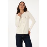U.S. Polo Assn. Kadın Krem Basic Triko Hırka 50307737-VR256