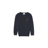 U.S. Polo Assn. Kız Çocuk Lacivert V Yaka Basic Kazak 50316777-VR033