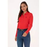 U.s.polo Kadın Kırmızı Basic Polo Yaka Sweatshırt