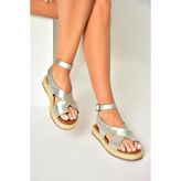 U973264509 Gümüş Kadın Sandalet
