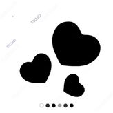 Üç Adet Kalp Sticker 15cm