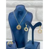 Üç Renkli Dorika Model Gümüş Set Takımı