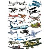 Uçaklar Sticker Set 15 Parça Telefon, Tablet, Defter, Laptop Sticker